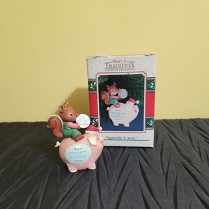 1992 Enesco Start A Tradition "Squirellin' It Away" Ornament